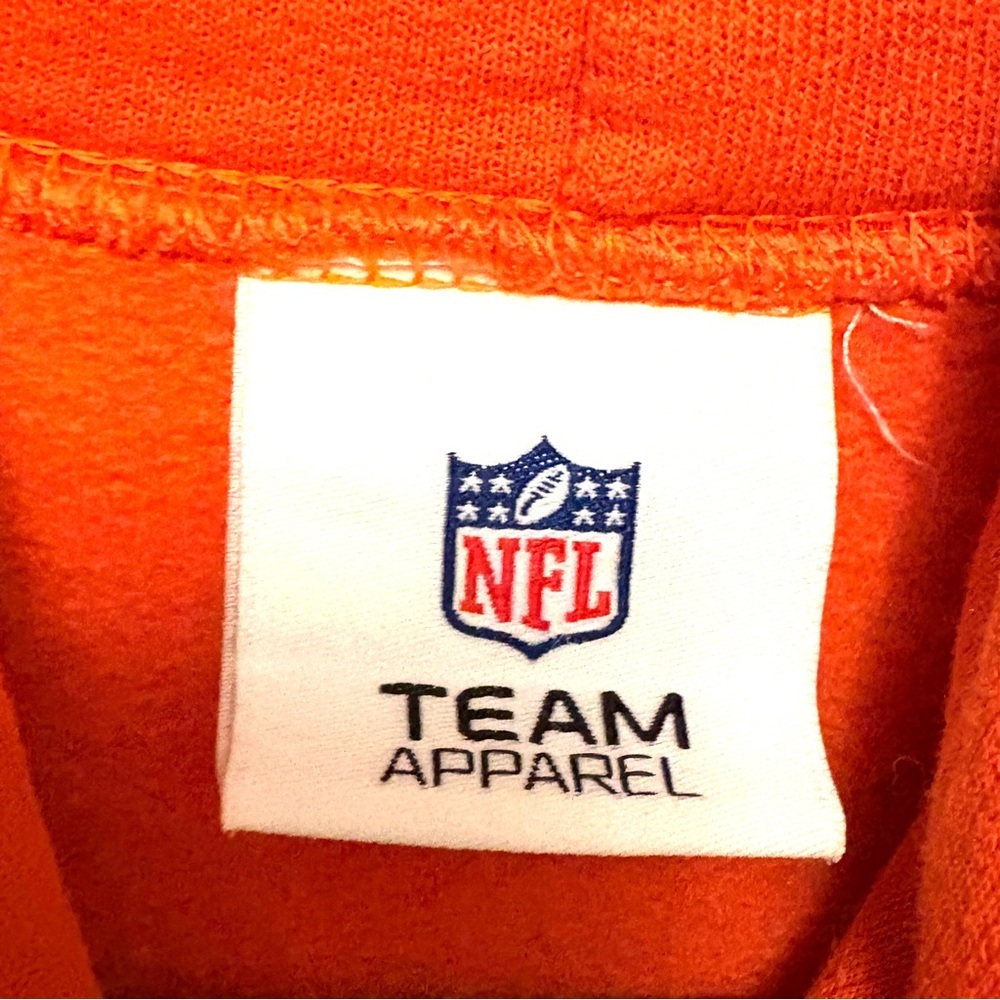 NFL Team Apparel Denver Broncos Womens Hooded Orange Sweatshirt size Small - Picture 4 of 8